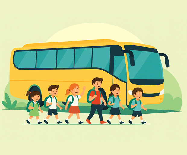 Veilig schoolreisje vervoer met luxe touringcar